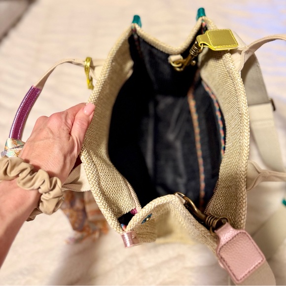 Kurt Geiger Beige Tote with Pink and Green Accents - Picture 7 of 7